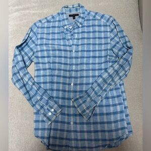 Old Navy Light Blue Plaid Men's Shirt